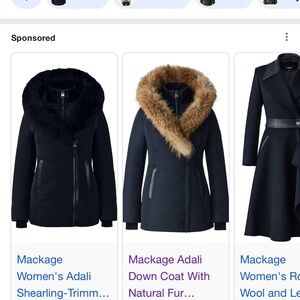 Mackage Women's Adali Down Coat with Fur Trim